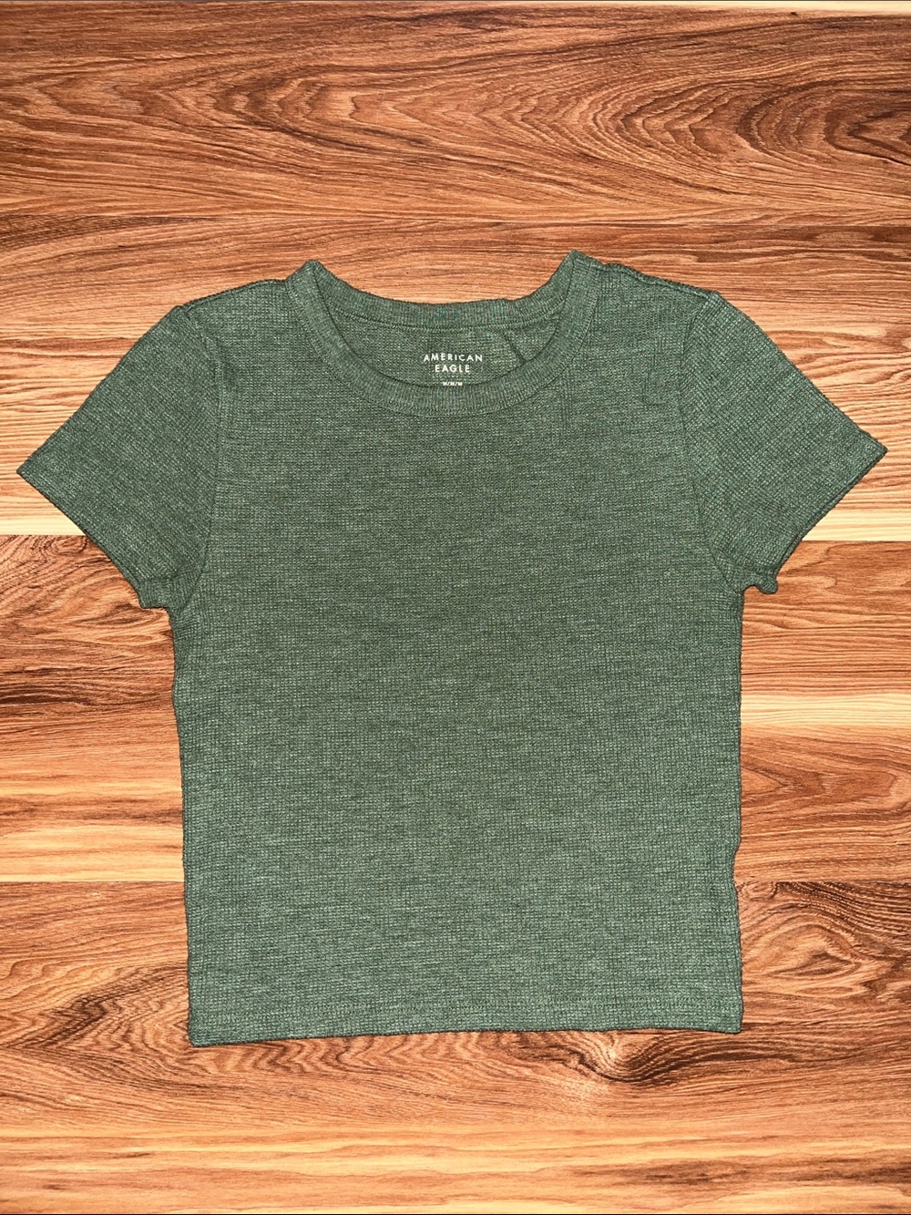 American Eagle Outfitters Baby Tee Olive Green
